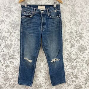 Mother Superior Women Sz 29 The Tomcat Distressed Crop Playing With Scissors